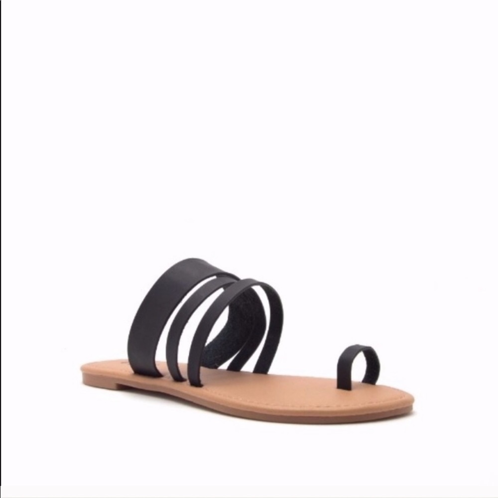 Black Multi Strap Sandals